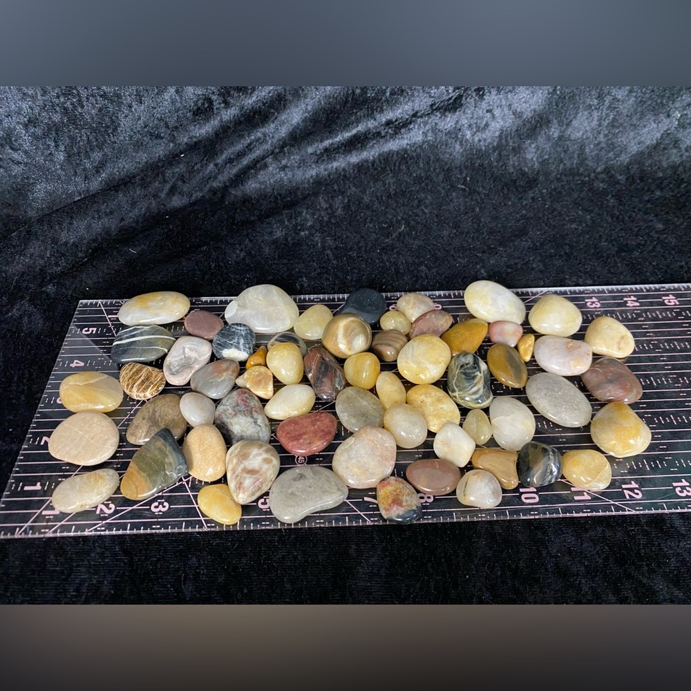 60 unique gemstone crystal and stone specimens